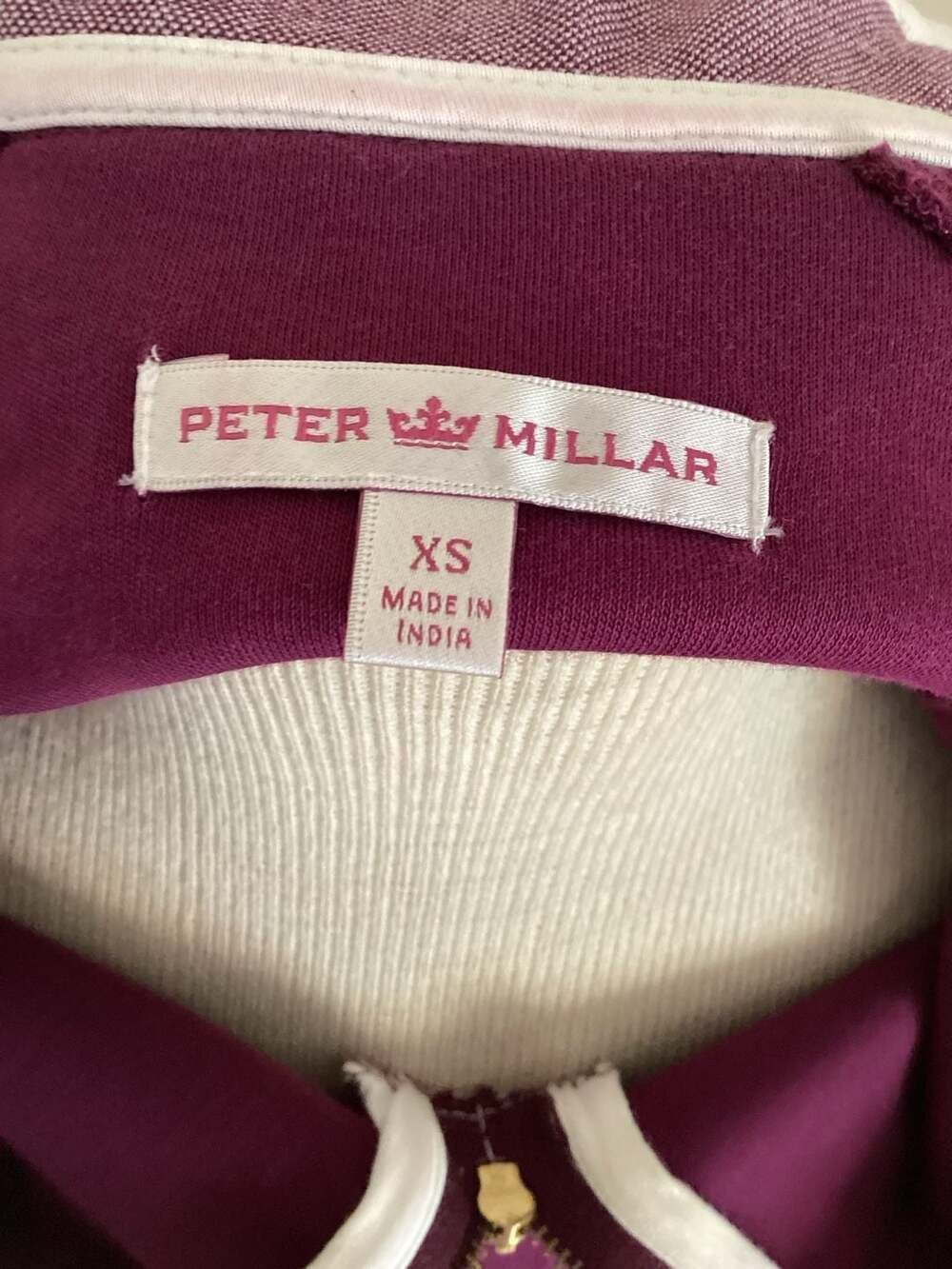 Peter Millar Women's XS Plum Purple Quarter Zip Performance Base Layer Top