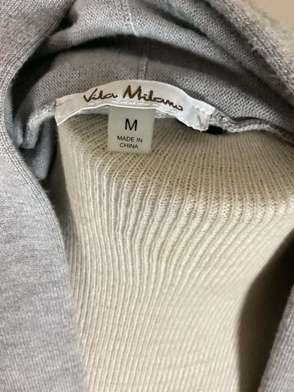 Vila Milano Gray Ruffle Hem Open Front Cardigan Size M