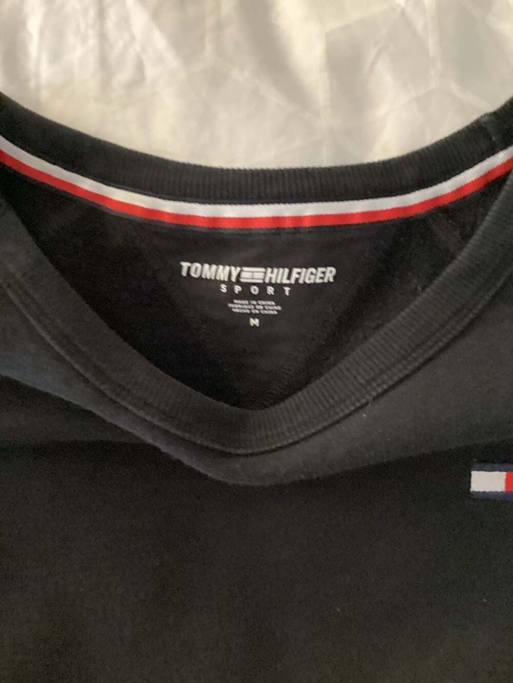 Tommy Hilfiger Sport Women's Black Pullover Fleece Sweatshirt Size M