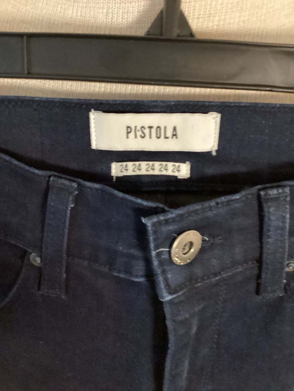 Pistola Women's Dark Wash Skinny Jeans with Raw Hem Size 24