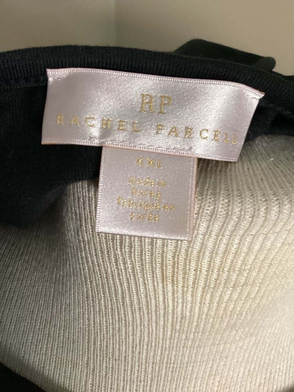 Rachel Parcell Black Puff Sleeve Knit Top XXL