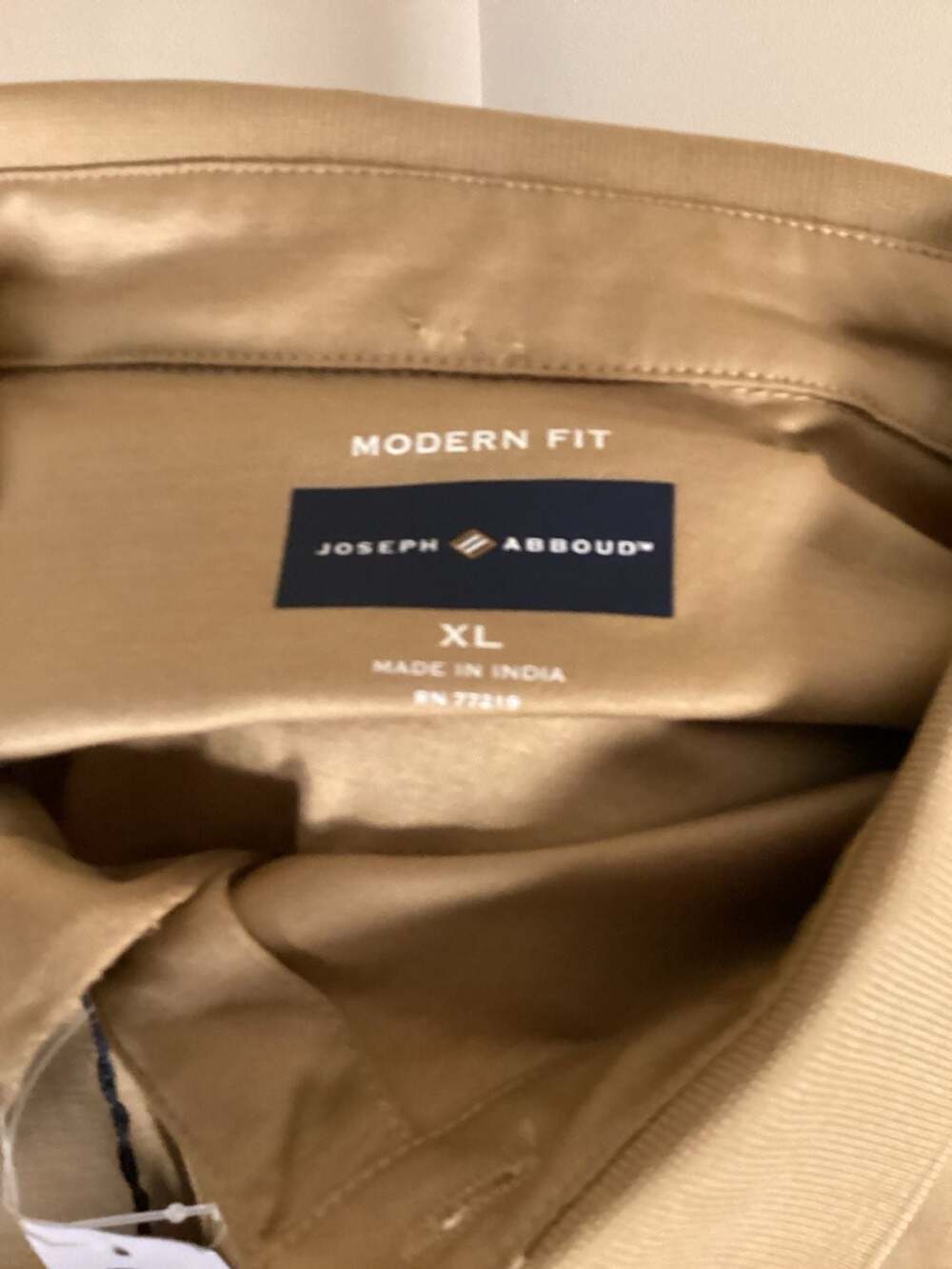 Joseph Abboud Modern Fit Tan Stretch Cotton Polo Shirt Size XL