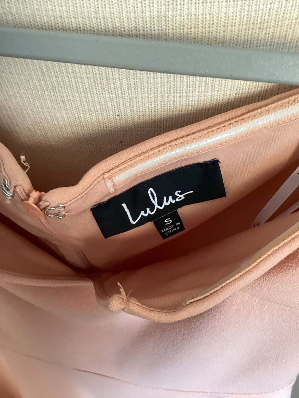 Lulus Heart Strings Peach Off-the-Shoulder Skater Dress