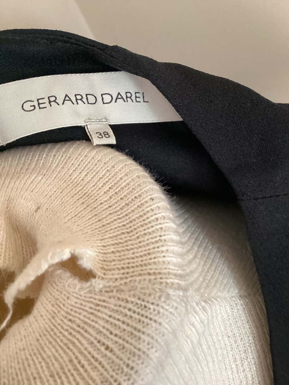 Gerard Darel Black Bow Front Short Sleeve Dress Size 38