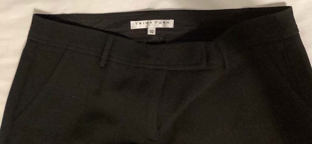 Trina Turk Black Slim-Leg Ankle Dress Pants Size 10