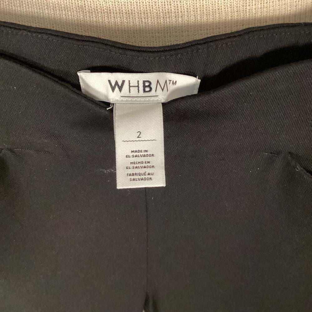 White House Black Market WHBM Comfort Stretch Slim Ankle Pants Black Size 2