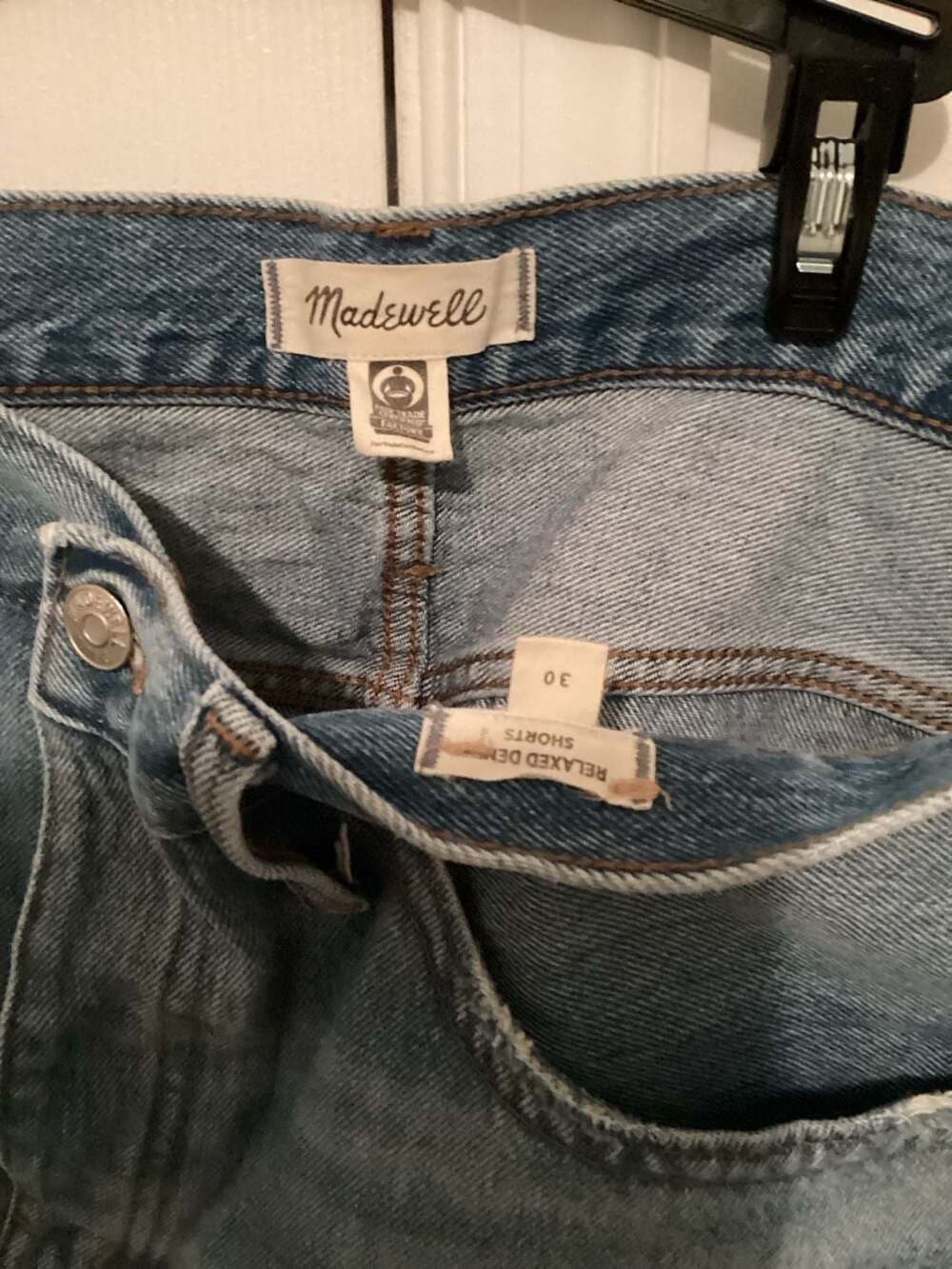 Madewell Relaxed Denim Shorts Size 30