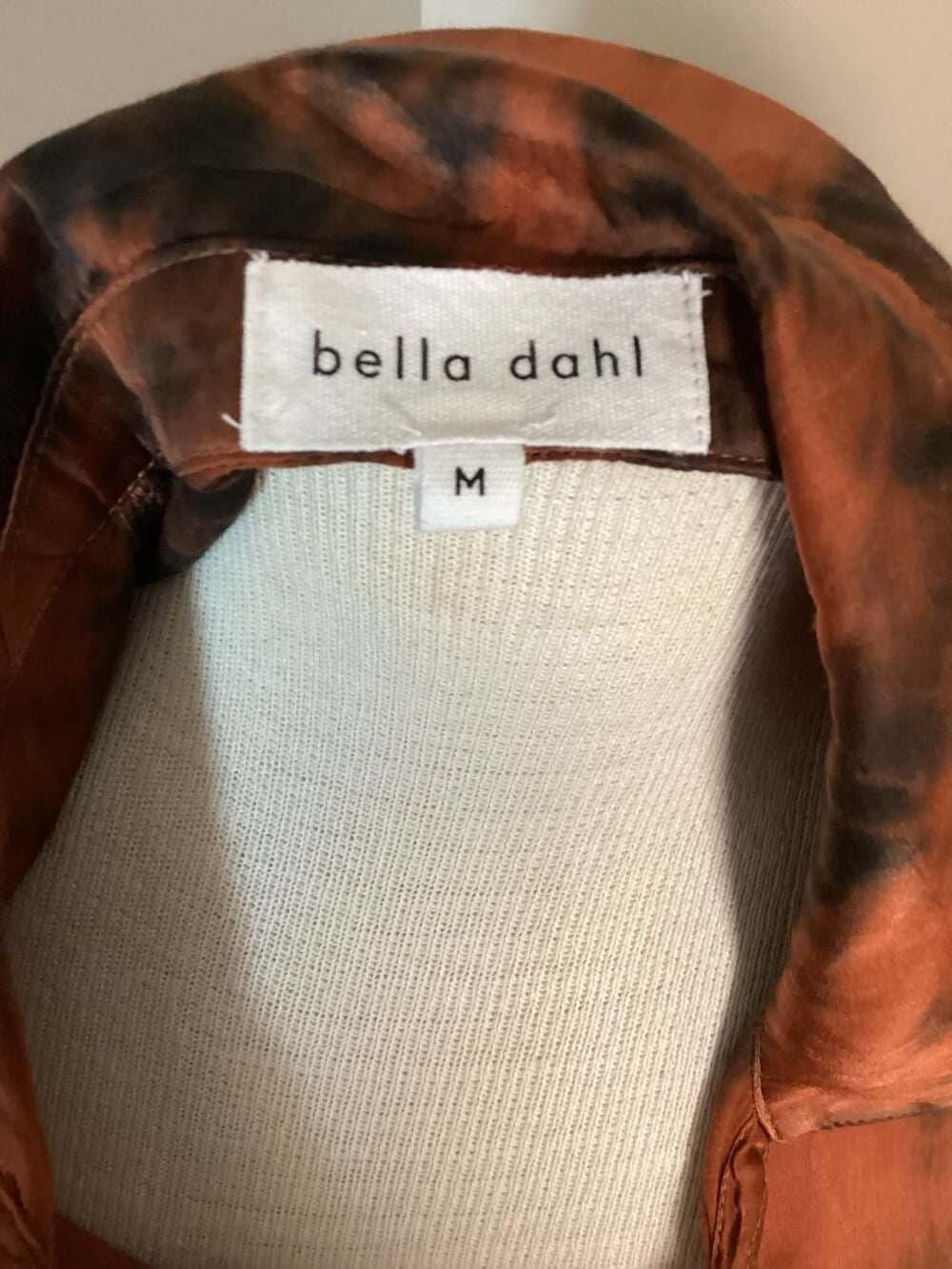 Bella Dahl Tie-Dye Long Sleeve Midi Shirt Dress Size M