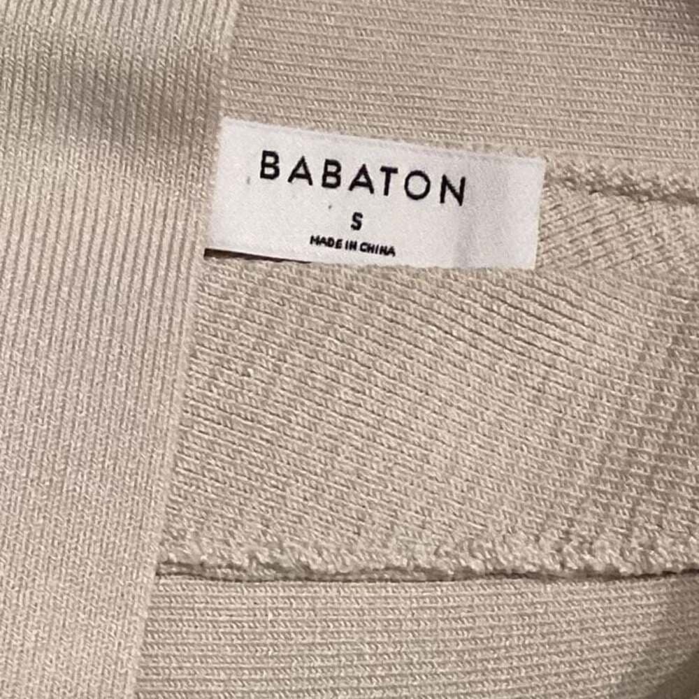 Babaton Ribbed Crisscross Halter Crop Top Size S