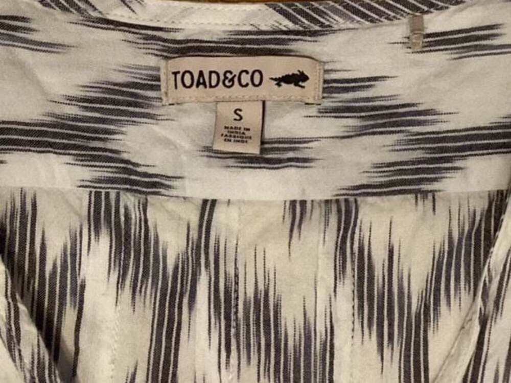 Toad&Co Women's Size S Ikat Print Wrap Romper