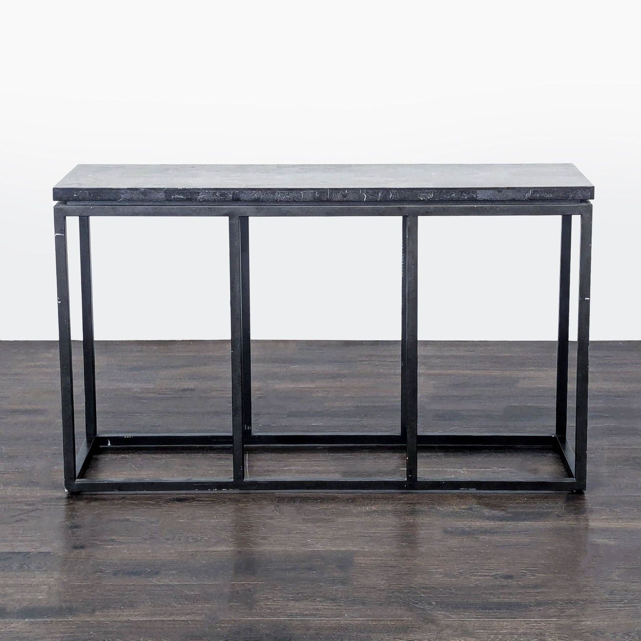 Broyhill Metal and Faux Stone Console Table