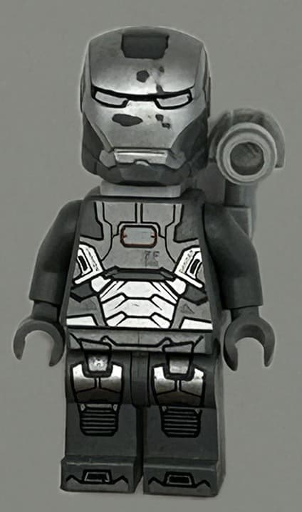 LEGO Minifigure - War Machine - Dark Bluish Gray Armor with Backpack
