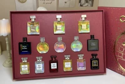 CHANEL Collectible Perfume Miniature Bottle Set, Assorted Minis in Display Box
