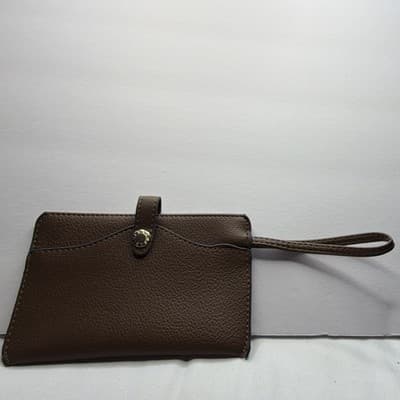Valentino Garavani Women’s Brown Solid Wristlet Wallet Snap Closure Card Slots