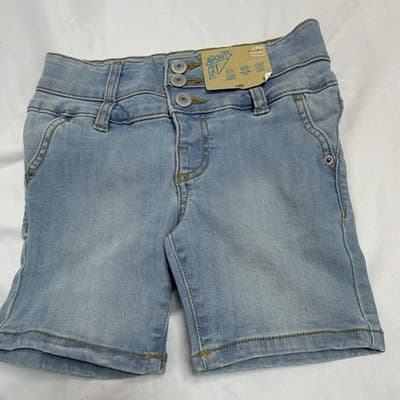 Thereabouts Boys Denim Bermuda Shorts Light Wash Size 4 Adjustable Waist