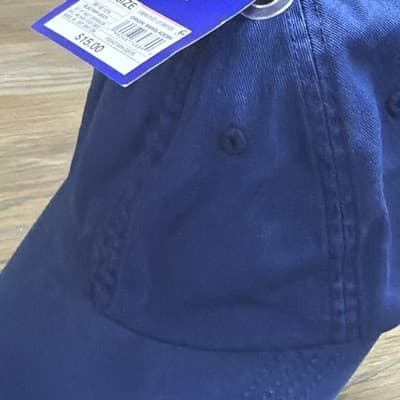 Men's Blue Solid Adjustable Baseball Cap Hat One Size Casual