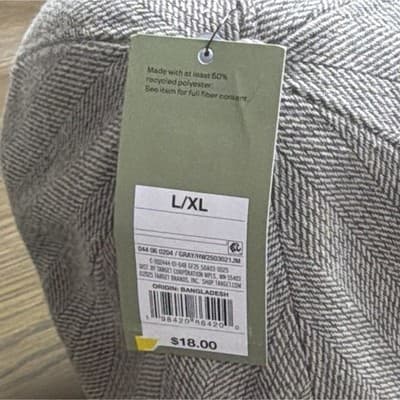 Goodfellow & Co Gray Herringbone Flat Cap Hat L/XL Men's Casual Classic