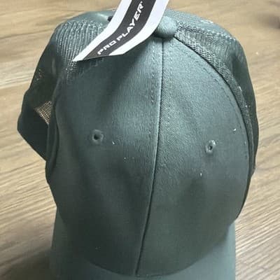 Pro Player Black Solid Mesh Back Adjustable Trucker Hat One Size Men's Casual