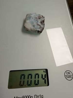 Larimar Light Blue/White Rough Cabochon Stone Mineral Specimen for Cabbing 4g
