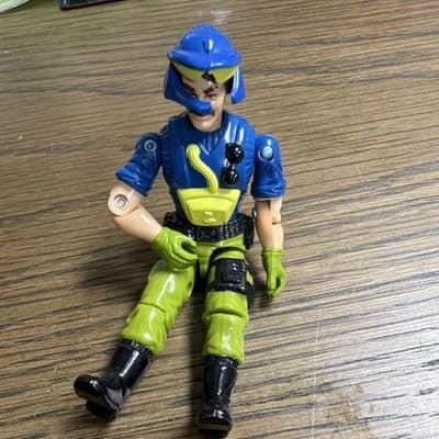 Soldier/Commando Action Figure Blue Green Black Plastic Toy Figure
