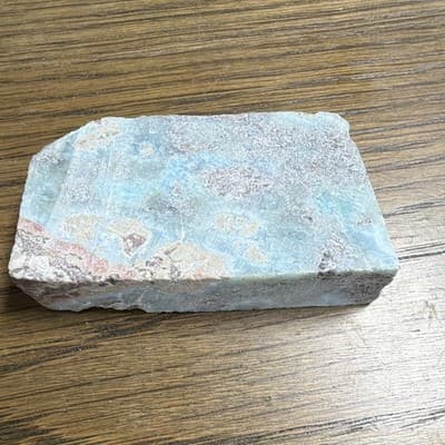 Larimar Blue & Gray Rough Mineral Stone Slab Block Lapidary Cabbing Material