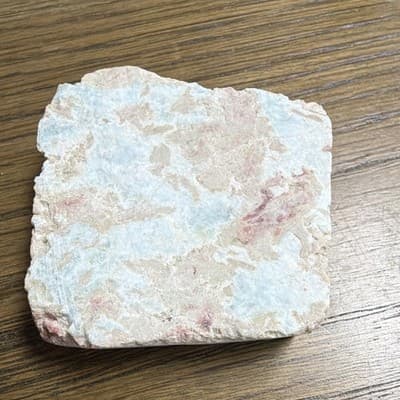 Larimar Rough Natural Blue/White/Pink Mineral Specimen Display Stone Slab
