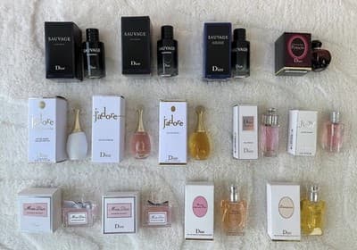 14 Dior Collectible Perfume Miniature Bottle Set, Sauvage J'adore