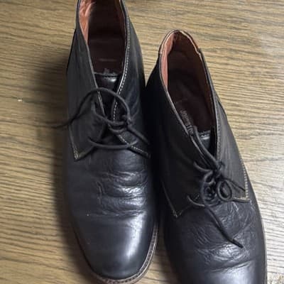 Johnston & Murphy Men’s Black Leather Oxford Dress Shoes Sheepskin 9.5M 25-2021