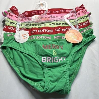 Hot Bottoms Bikini Panties 5 Pack S Christmas MPN 13909H5-S588A