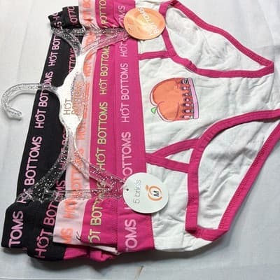 Hot Bottoms Women's Brief Panties 5 Pack M Fruit Graphic Print MPN 158370HFS-S5…