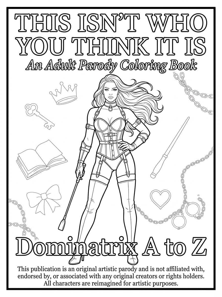 This Isn’t Who You Think It Is Adult Coloring Book Parody | Dominatrix A to Z | Kink Art Gift