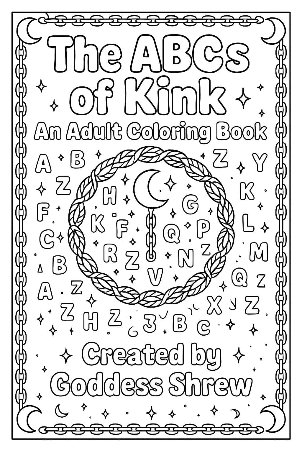 ABCs of Kink Adult Coloring Book – Gothic, Witchy Queer Art (Digital Download)