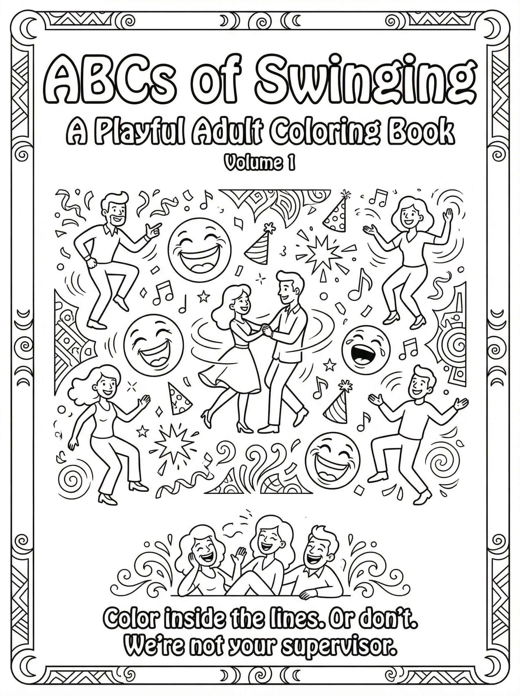 ABC Swinger Lifestyle Coloring Book | Adult Kink Education Coloring Pages | Ethical Non-Monogamy | Printable PDF