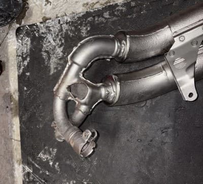 87 Honda VF700 VF 700 C Super Magna Left Side Muffler Exhaust