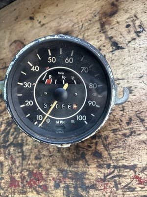 71-72 VW Beetle Bug Speedometer Gauge Cluster Vintage Aircooled 113 957 023 K