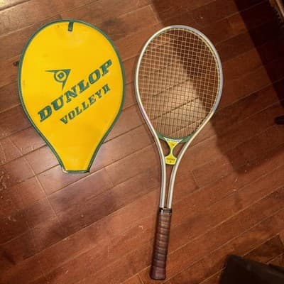 DUNLOP VOLLEY II ALUMINUM TENNIS RACQUET (4 3/8) Good Condition