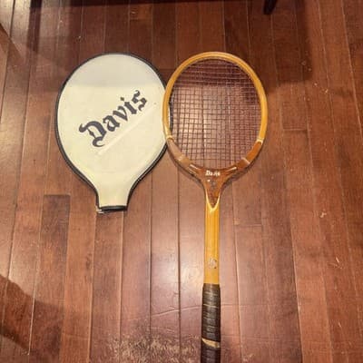 Vintage Davis HI-Point TAD Tennis Racket with cover