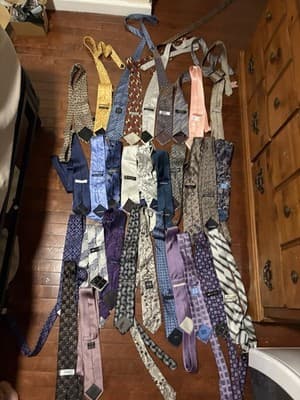 Paul Fredrick, Calvin Klein, Kenneth Cole Men's Ties Lot 31 Multicolor Geometri…