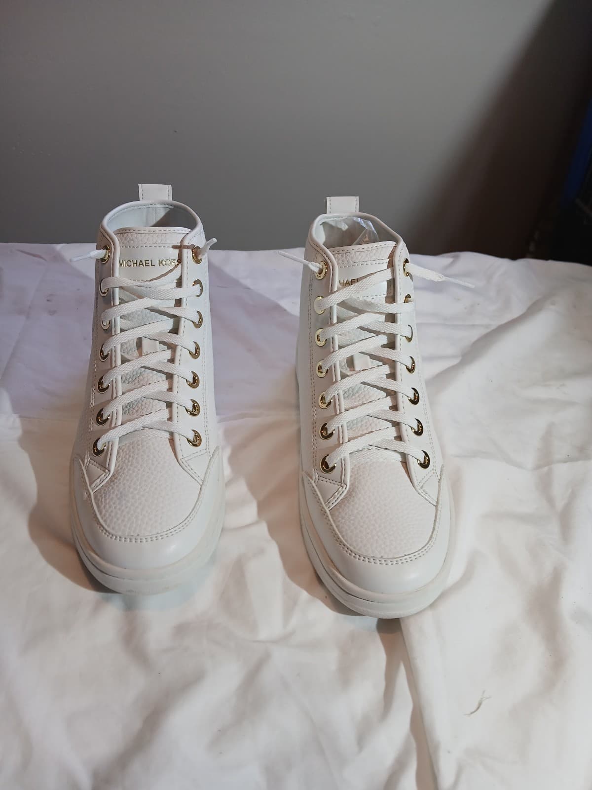 Michael Kors Men's White High Top Lace-Up Athletic Sneakers US 7