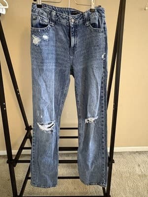 Sincerely Jules Distressed Women’s Straight Leg Blue Jeans Size 7/28