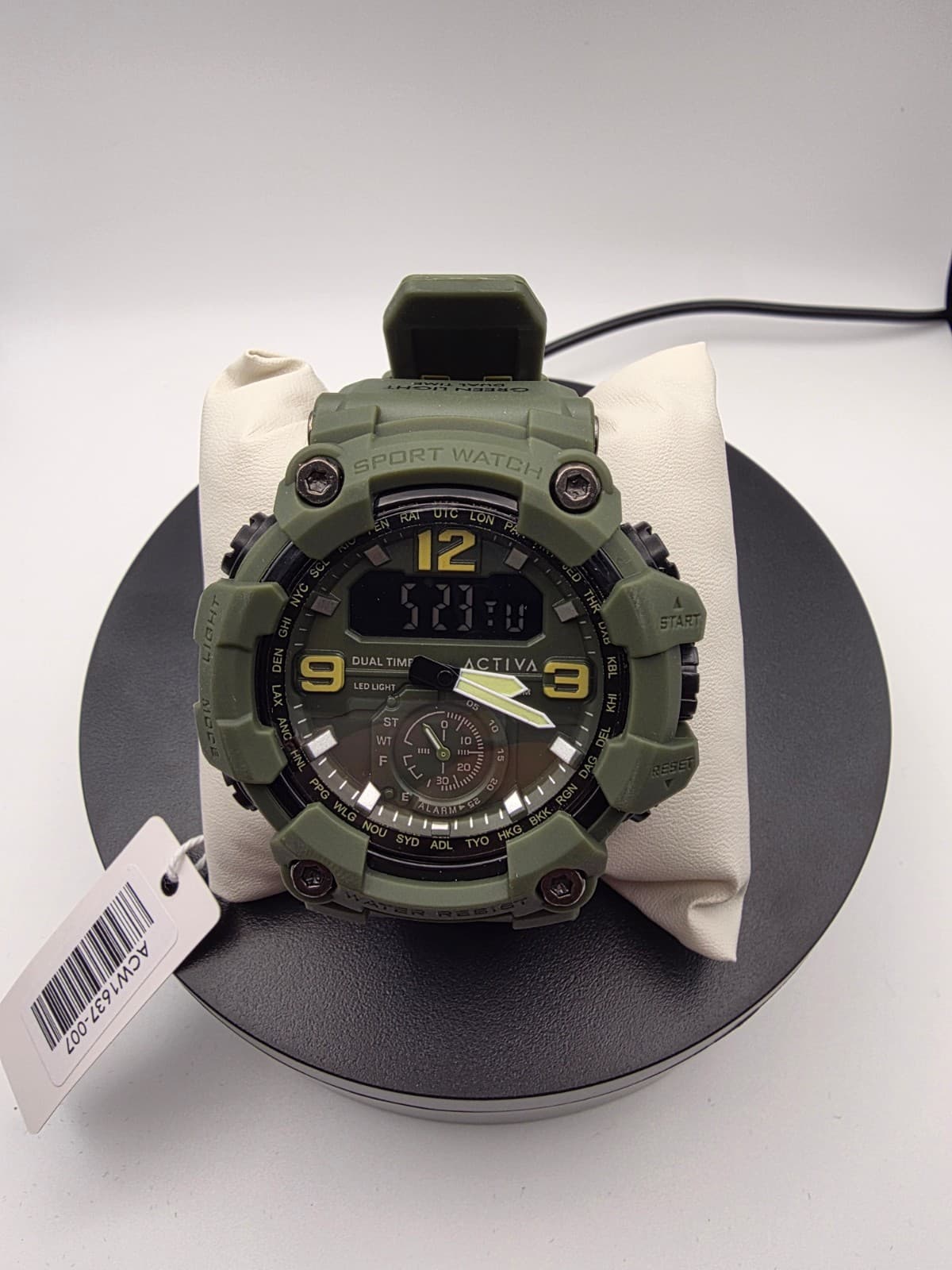 Activa Vextron X Invicta Digital Men's Watch - 52mm, Army Green (ACW1637-007)NIB