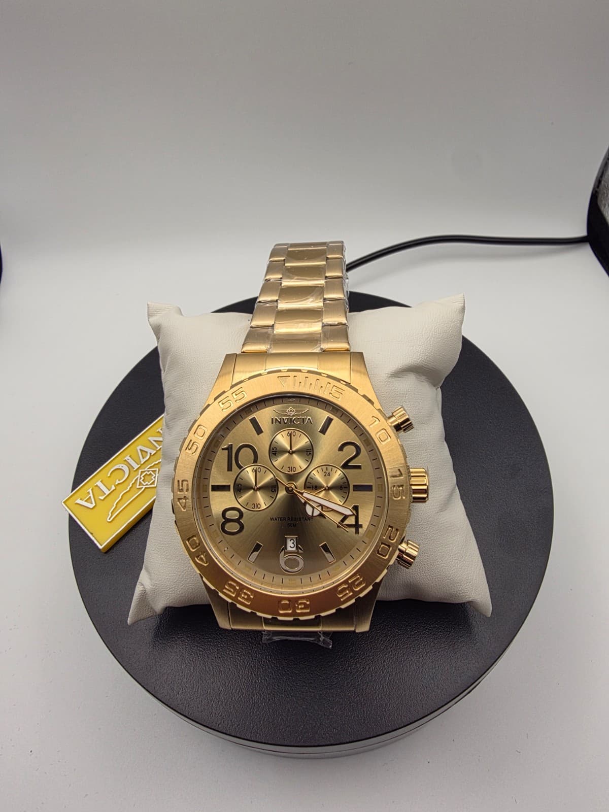 Invicta 1270 Specialty Pulse Men's Gold Stainless Steel Watch New w/Box