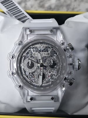 Invicta Racing Vaulthan 69680 – 44mm White Skeleton Dial – RARE / Hard to Find