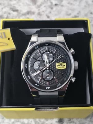Invicta Racing Champier 47737 – 44mm Black Chronograph Style Watch