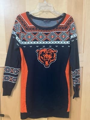 NFL Team Apparel Knit Sweater Dress Chicago Bears Women’s Medium