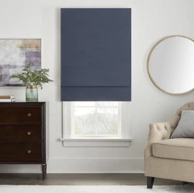 Faux Silk Blackout Cordless Roman Shade - Multiple Sizes and Colors