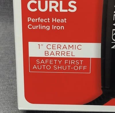Revlon Perfect Heat 1" Ceramic Barrel Curling Iron 30 Heat Settings Auto Shutoff