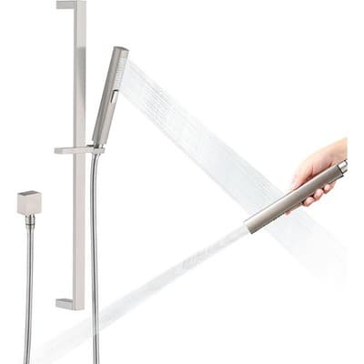 Bow Handheld Shower Head with Slide Bar Combo Brushed Nickel 27.5"