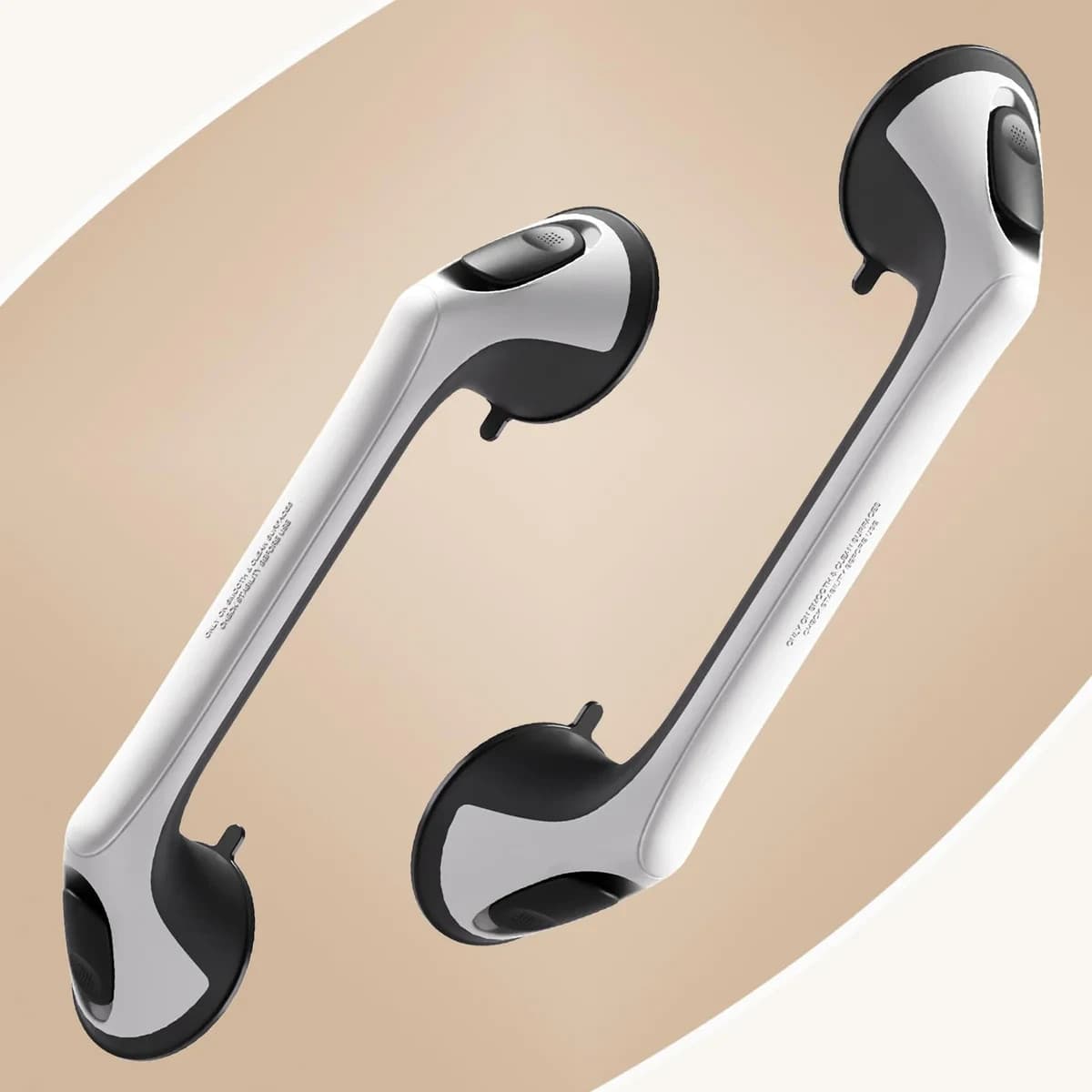 Ablecare 16 inch Shower Grab Bar-Bathroom Safety Grip Handle for Elderly, 2 Pack