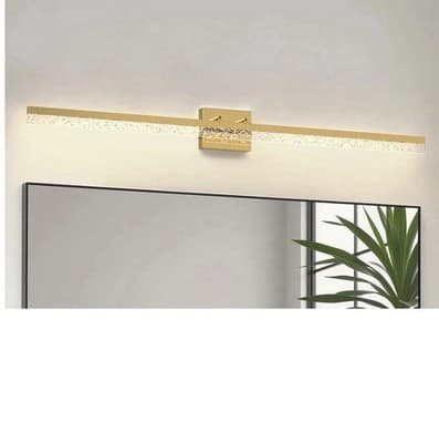 L LOHAS 48” LED Bathroom Vanity Light Bar Gold Over Mirror 3CCT Acrylic Shade